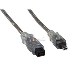  10ft IEEE 1394b FireWire 800 9 pin to 4 pin, Clear 