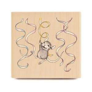  Party Ribbons Wood Mounted Rubber Stamp