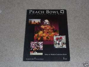 1988 PEACH BOWL PROGRAM IOWA VS N. CAROLINA STATE  