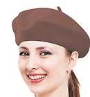 CLASSIC FRENCH DARK BROWN 100% WOOL BERET HAT CAP NEW