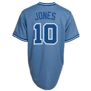  Chipper Jones Majestic Authentic 2010 On Field Throwback 