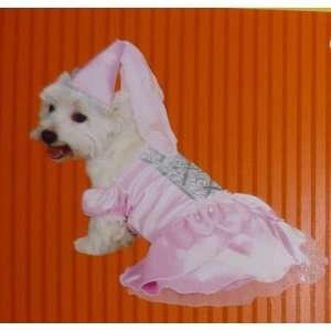  2pc Pink Princess Dog Costume Size Medium