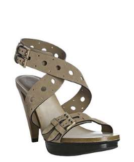 Tods sand perforated suede New Sasha platform sandals   up 