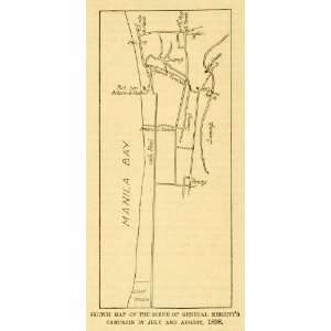   Manila Bay Capture Map   Original Halftone Print  Home