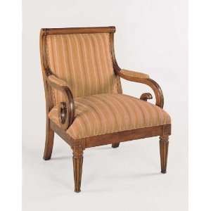  Powell Company Kilarney Scroll Accent Chair with Woven 
