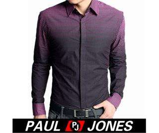   Fashion Mens Casual Formal/Dress Shirt XS~L 3colors,Gradient design