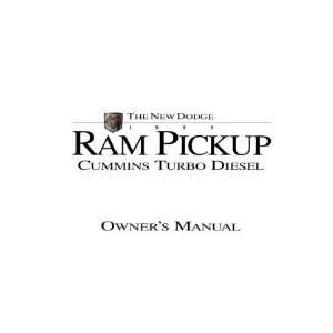  1995 DODGE RAM DIESEL TRUCK Owners Manual User Guide 
