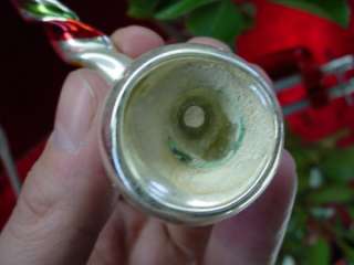   PIPE CHRISTMAS TREE ORNAMENT Poland MERCURY GLASS Antique AS IS Repair