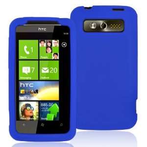   PREMIUM SILICONE CASE HTC 7 TROPHY BLUE Cell Phones & Accessories