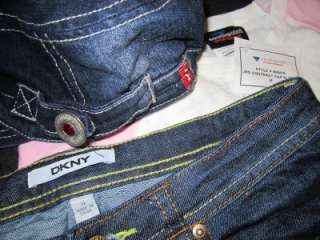   size 14 dark jeans med jrs new with tag top levis jeweled hat 7 16