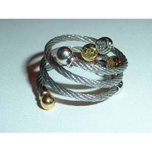 Philippe Charriol Classique Collection 18K WG and Grey Cable Wrap 