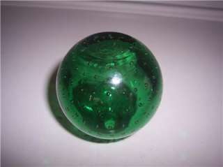   emerald green Glass Target Ball OR FIRE EXTINGUISHER ROUND BOTTLE