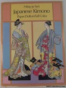 JAPANESE KIMONO PAPER DOLL BOOK MING JU SUN 1989 PAPER DOLLS  