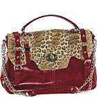   flap leather satchel with animal print trim view 3 colors $ 338 00