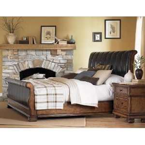   Larkspur Complete Leather Sleigh Bed California King Furniture