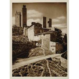  1925 Towers San Gimignano Tuscany Italy Architecture 