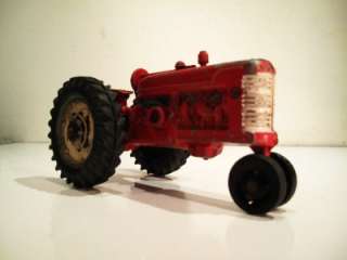 ANTIQUE HUBLEY DIECAST RED TRACTOR TRUCK TOY FIGURE  
