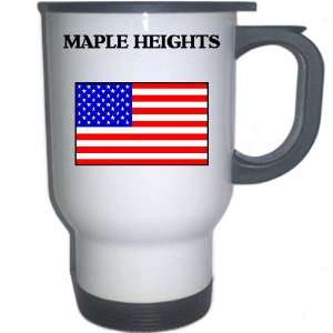  US Flag   Maple Heights, Ohio (OH) White Stainless Steel 