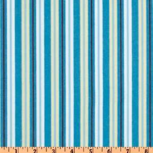  43 Wide Poky Little Puppy Flannel Stripes Blue Fabric By 