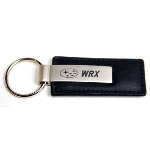   WRX Black Leather Official Licensed Keychain Key Fob Ring Automotive