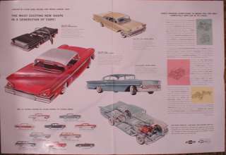 1958 Chevrolet Chevy Sales Brochure 58 Bel Air, Impala  