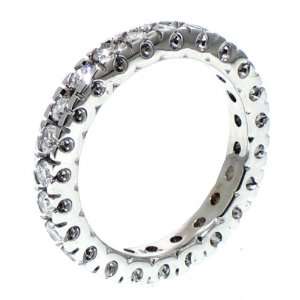  1.60 CT TW Round Diamond Eternity Wedding Ring in 14k 
