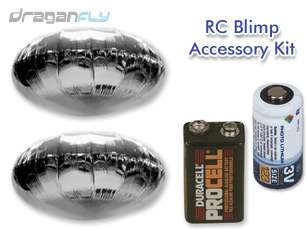 RC Blimp Accessory Bundle w/ 9V, 3V Batt, 2 UFO Saucers  