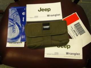2008 JEEP WRANGLER OWNERS MANUAL SET 08 WITH CASE AND NAVIGATION BOOK 