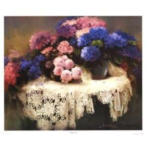  Hydrangea And Lace Poster Print