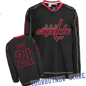 Brooks Laich #21 Washington Capitals Black Ice Jersey Hockey Jersey 
