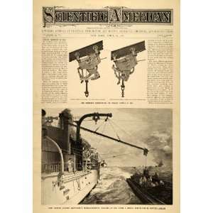   Cover Scientific Warship Massachusetts Coal At Sea   Original Cover