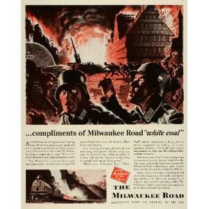   St. Paul Pacific Railway Train White Coal WWII War   Original Print Ad