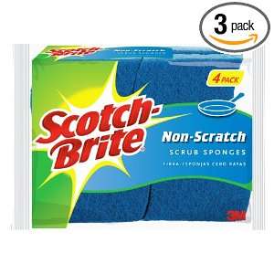  Scotch brite Non scratch Scrub Sponge 524 T 12, 4 Count 
