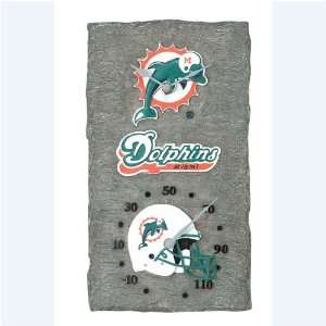  Football Clock Thermometer   Miami Dolphins Electronics