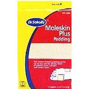 Dr. Scholls Moleskin Plus Padding, 3 Strips   4 5/8 x 3 3/8 (3 Pack 