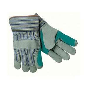  Leather Palm Glove Blue w/Elastic Sew (127 1411A) Category Leather 