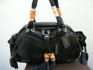 BEBE pocketbook handbag satchel bag purse 175187 white bamboo  
