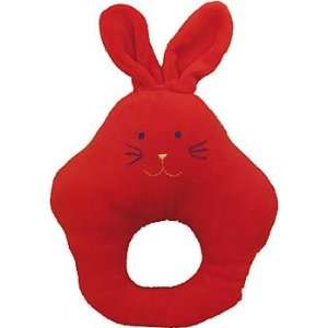  Red Velveteen Bunny Puppy Rattle Toys & Games