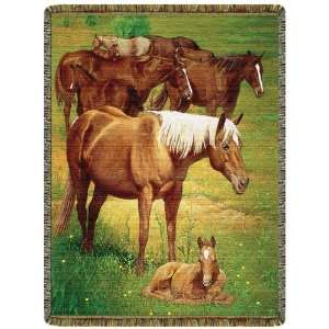 Time to Rest Horse Tapestry Throw CMIL CM916 