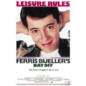  Ferris Bueller Leisure Rules Poster 