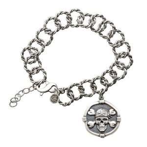  Guy Harvey 25mm Skull & Crossbones Rope Bracelet Jewelry