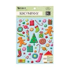  K&Company Very Merry Pillow Stickers Icon; 3 Items/Order 