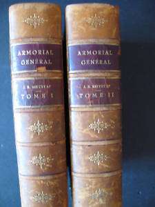 ARMORIAL GENERAL J.B. Rietstap 2 Vol. Set FRENCH TEXT  