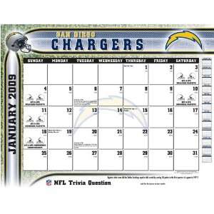  San Diego Chargers NFL 22 x 17 Desk Calendar Sports 