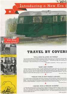 Covered Wagon Vintage RV Trailer Brochure   1937 on CD  