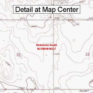   Dickinson South, North Dakota (Folded/Waterproof)