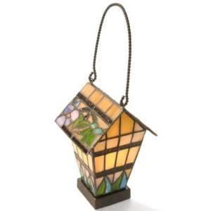  Stained Glass Birdhouse Accent Lamp