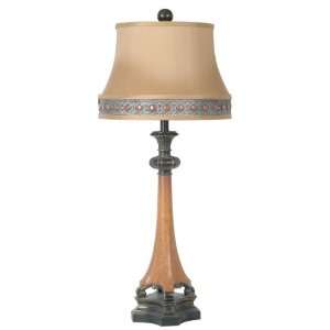  Crestview Raw Umber & Bronze Table Lamp CVAUP138