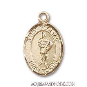 St. Florian Small 14kt Gold Medal