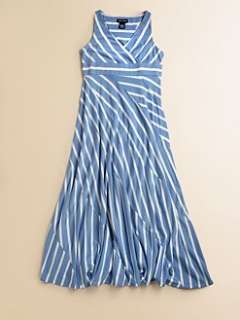 Ralph Lauren   Girls Striped Maxi Jersey Dress